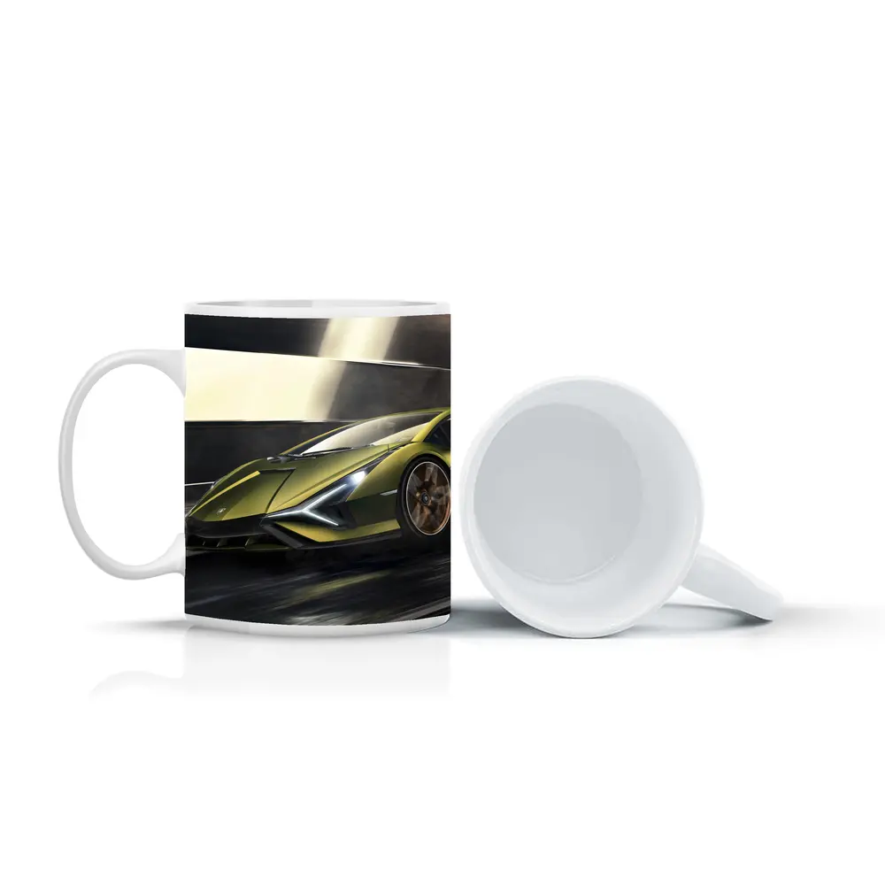 Lamborghini Sian Green Supercar Speed Motion – Mugs
