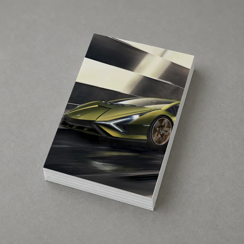 Lamborghini Sian Green Supercar Speed Motion – Postcards