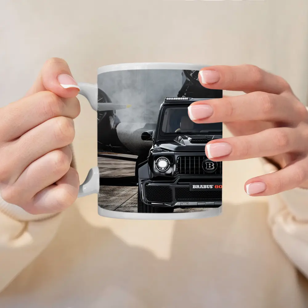 Brabus Mercedes G Class Tarmac Airplane Background – Mugs