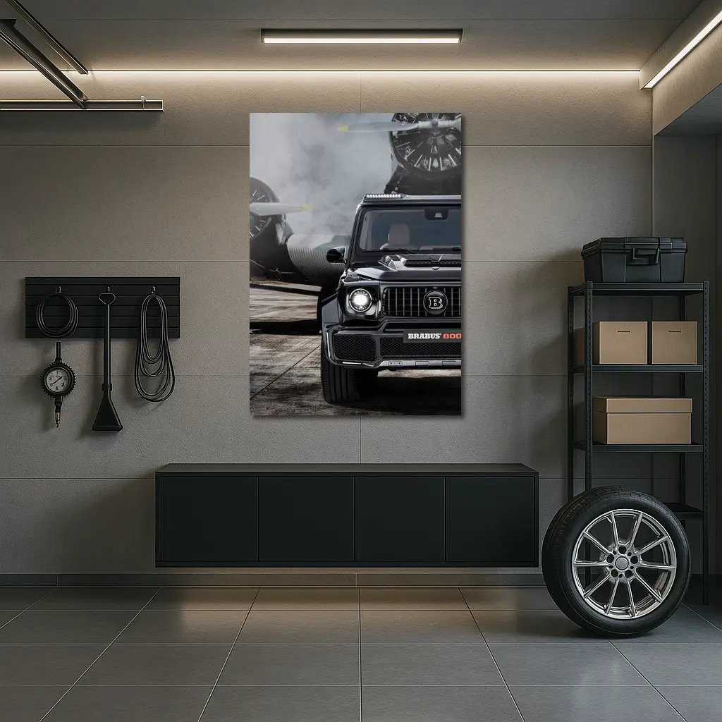 Brabus Mercedes G-Class Tarmac Airplane Background – Wall Art