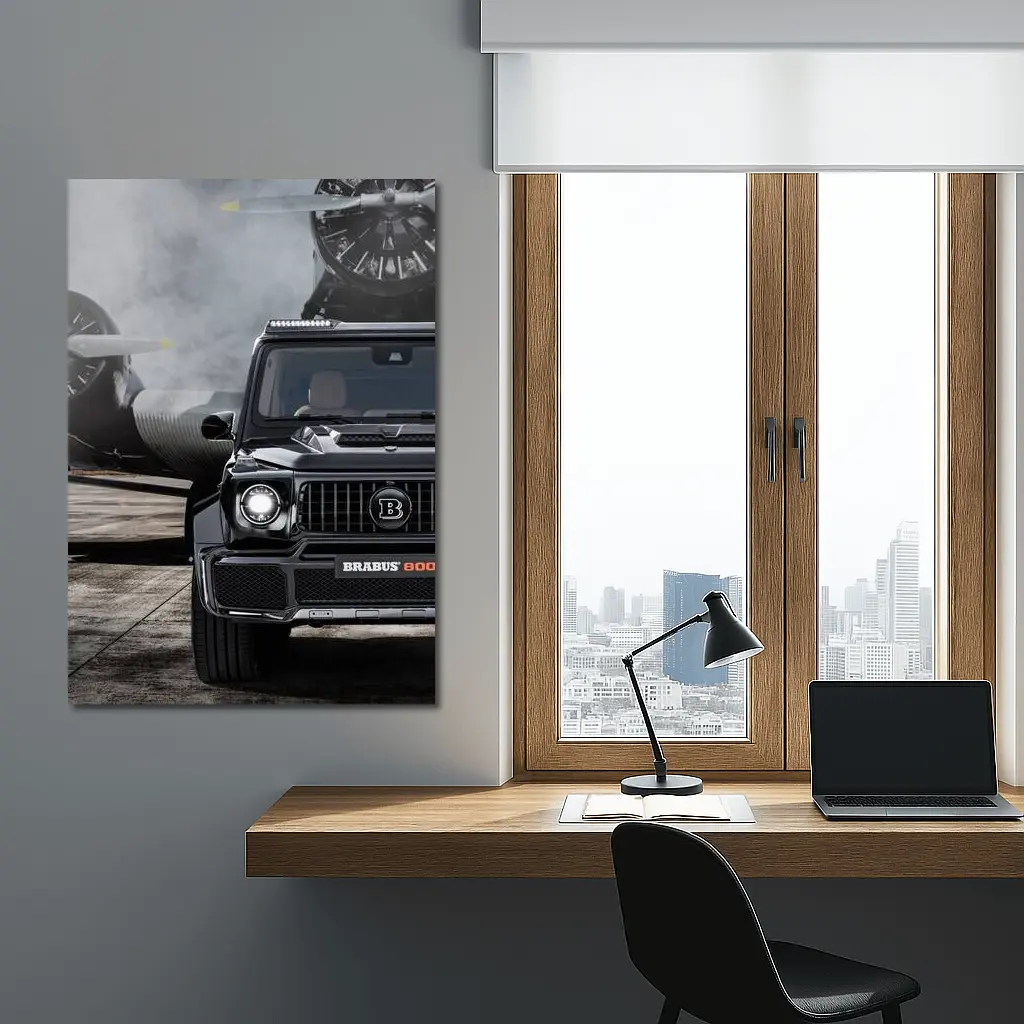 Brabus Mercedes G-Class Tarmac Airplane Background – Wall Art