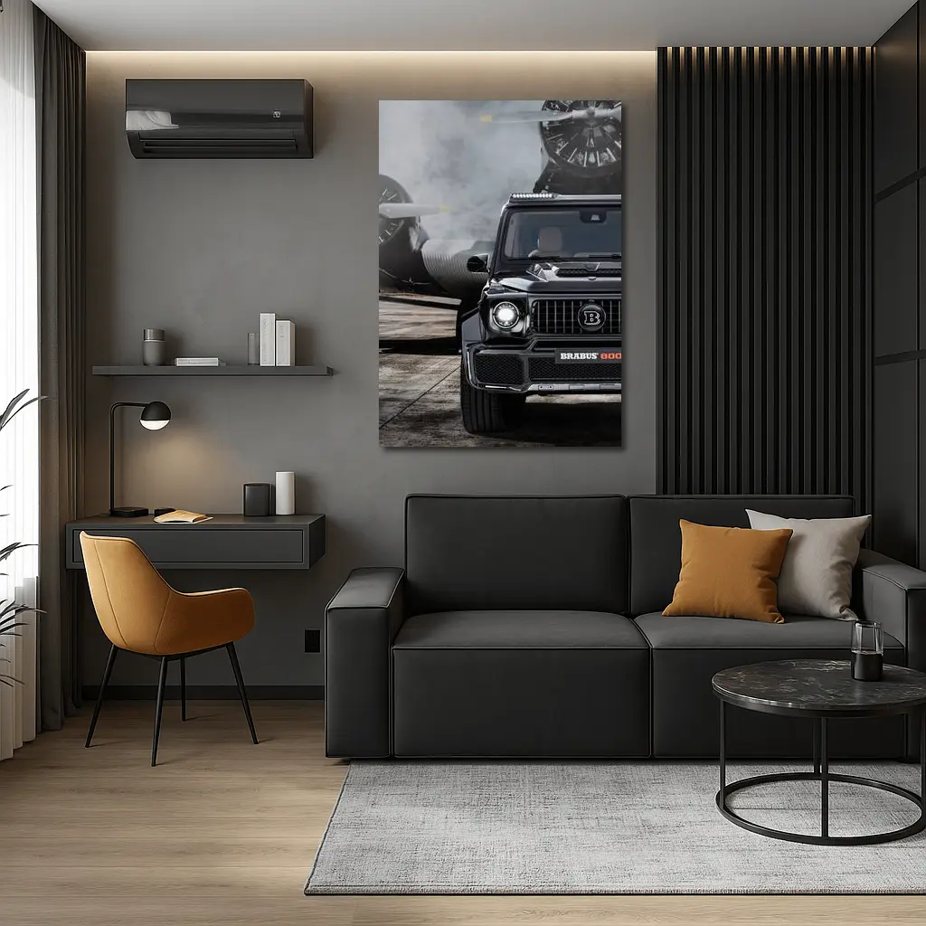Brabus Mercedes G-Class Tarmac Airplane Background – Wall Art