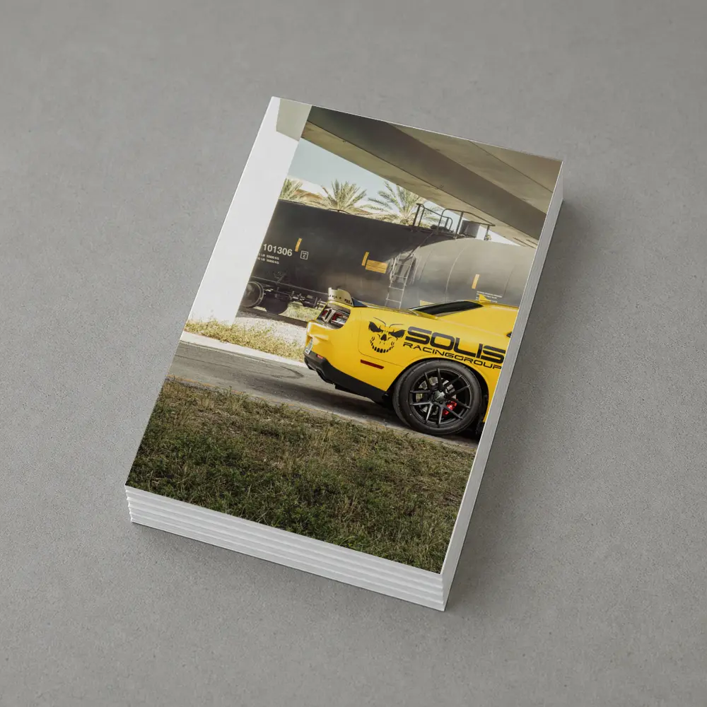 Yellow Ford Mustang Solis Racing Group Street – Postcards