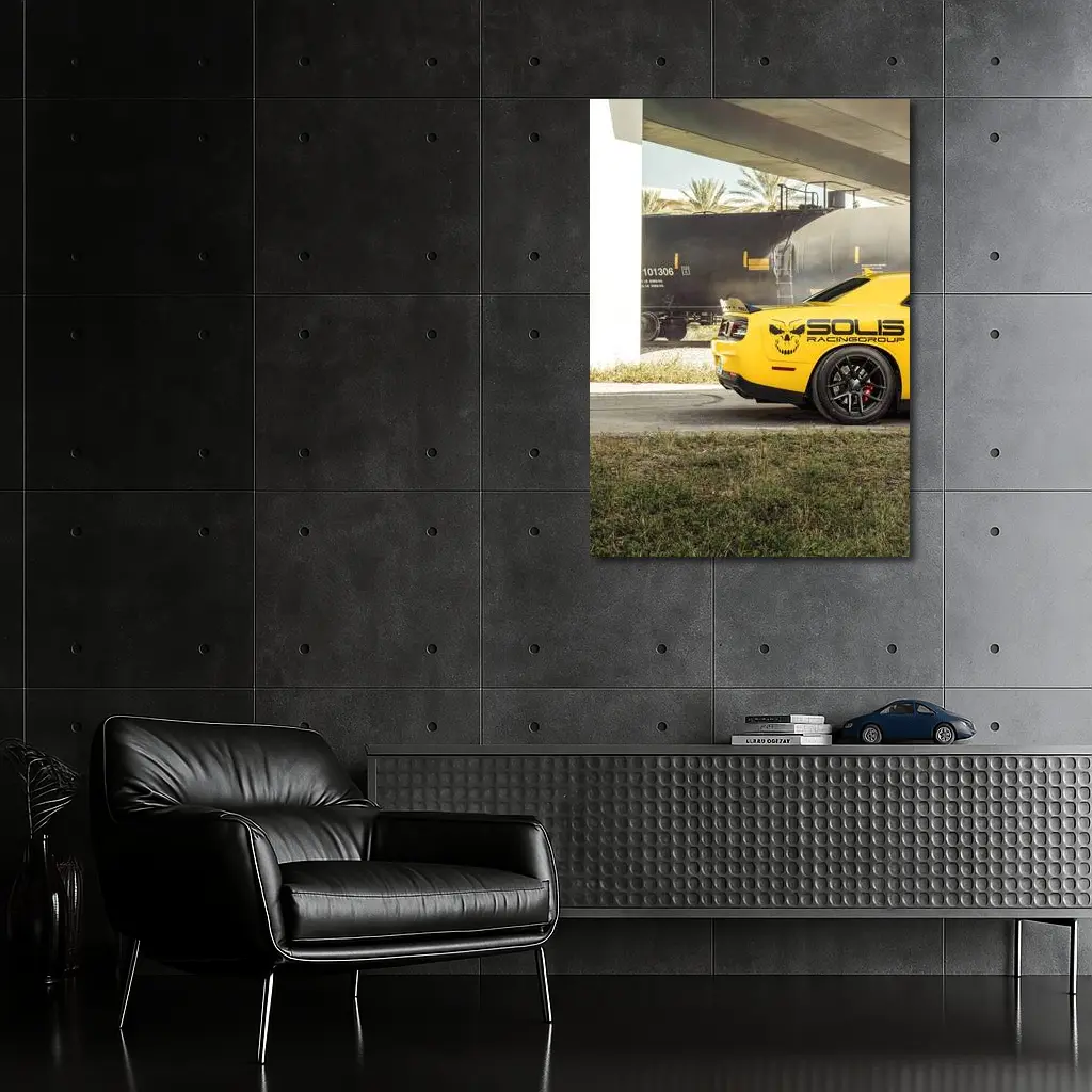 Yellow Ford Mustang Solis Racing Group Street – Wall Art
