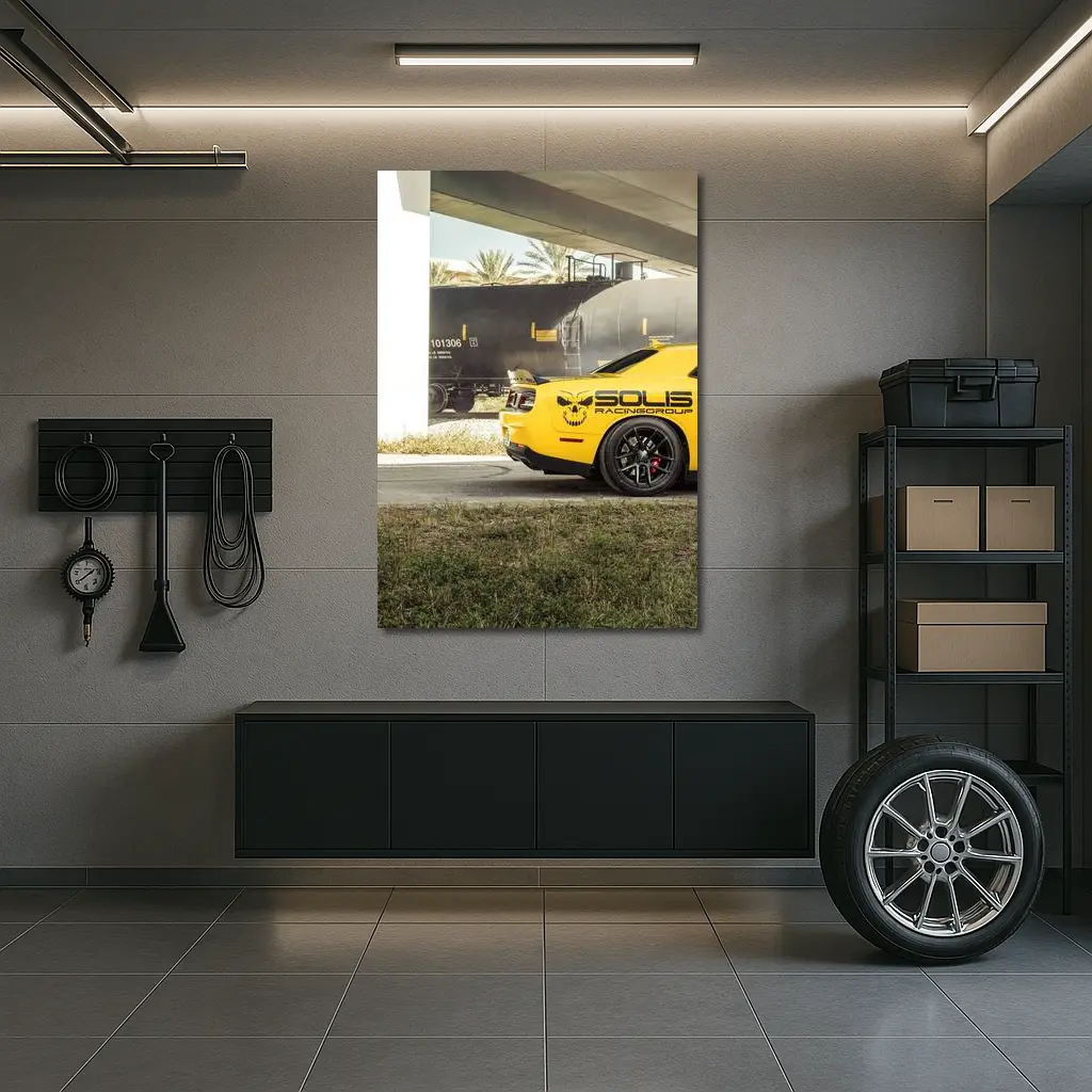Yellow Ford Mustang Solis Racing Group Street – Wall Art