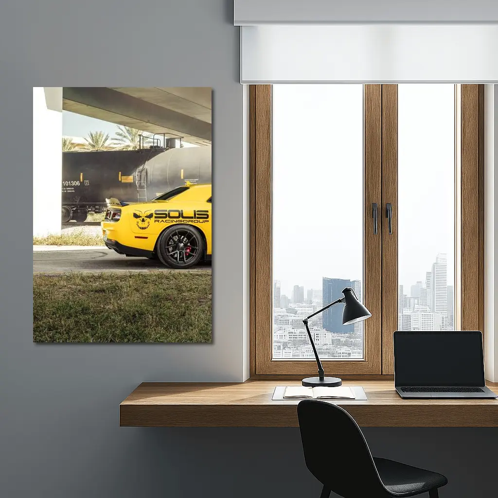Yellow Ford Mustang Solis Racing Group Street – Wall Art