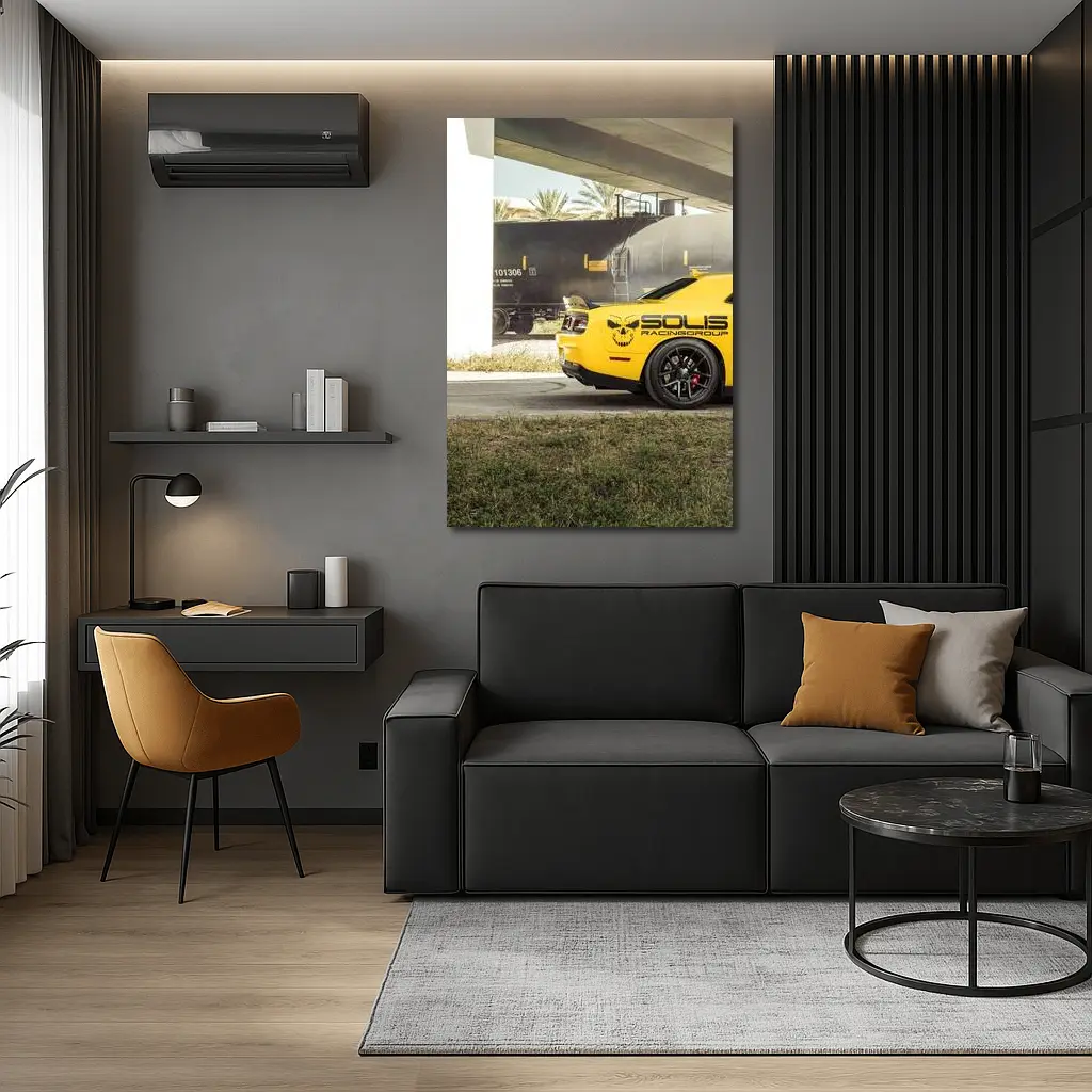 Yellow Ford Mustang Solis Racing Group Street – Wall Art
