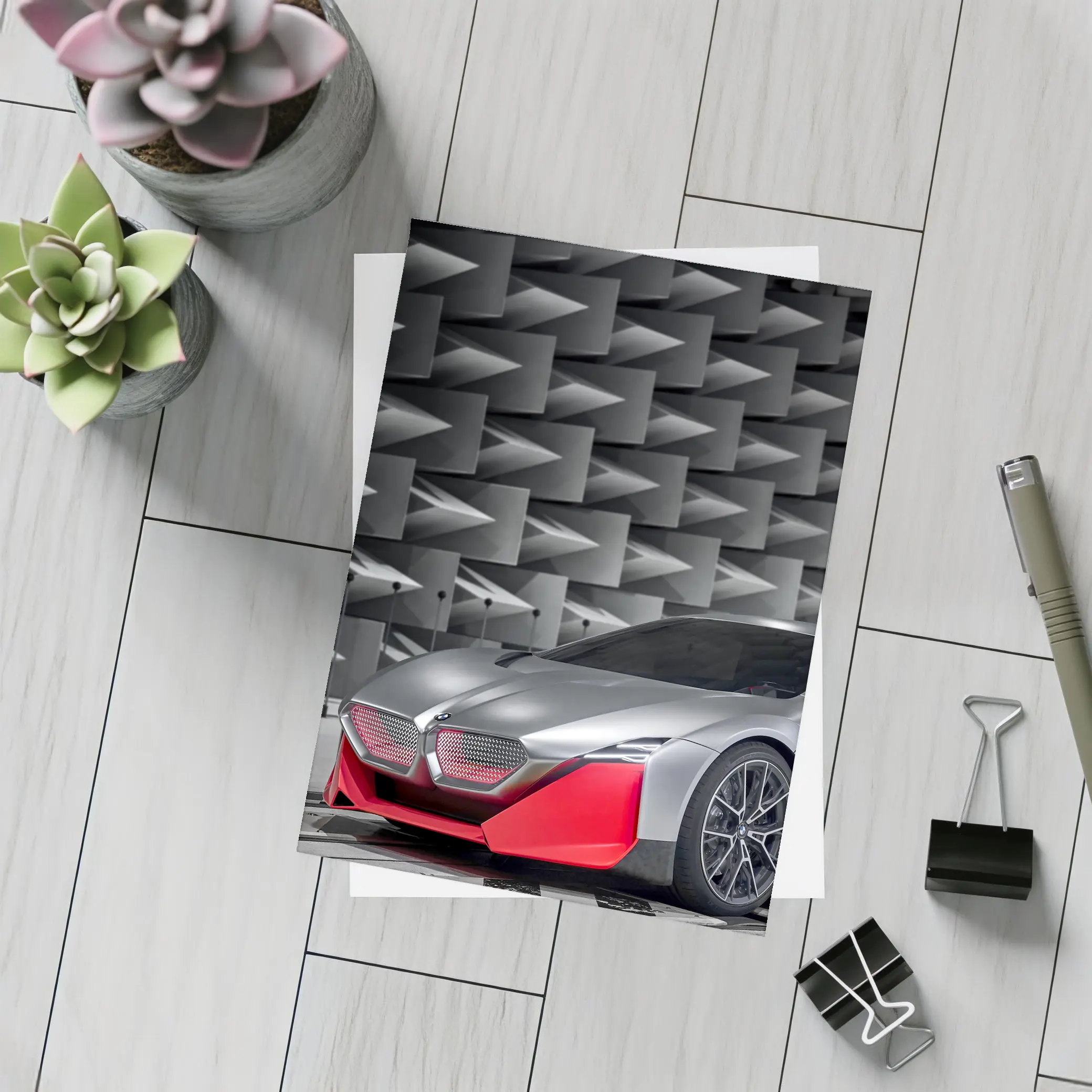 BMW Vision M Next Concept Silver Red – Postcards