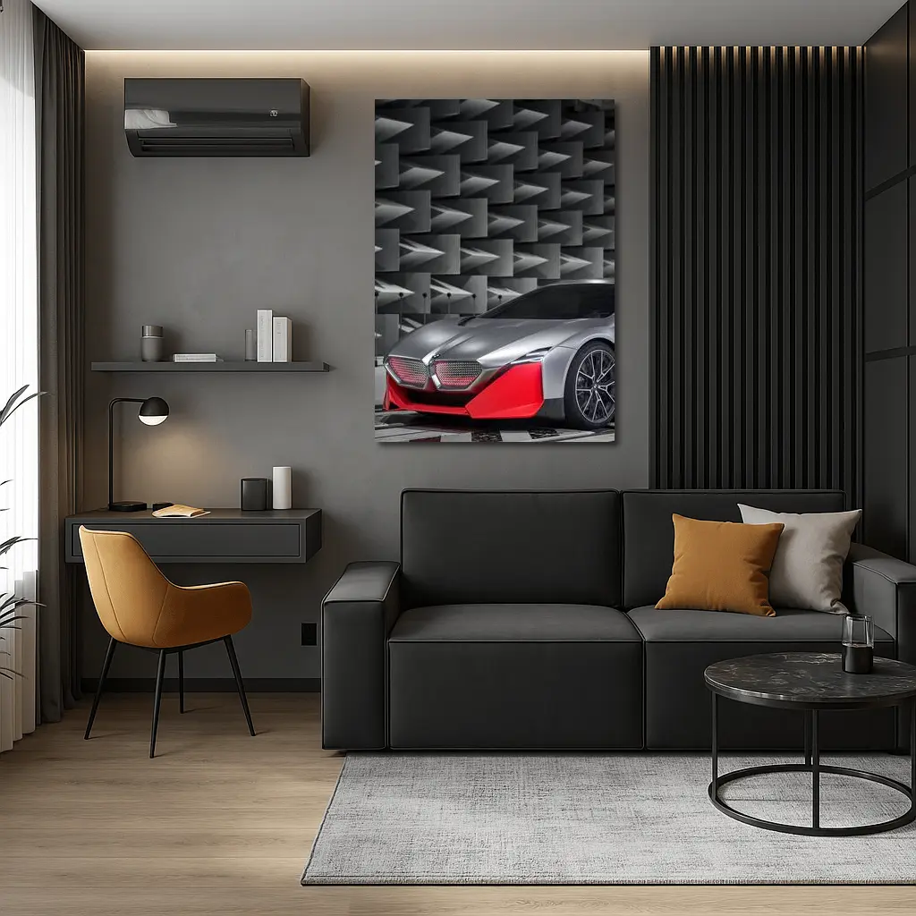 BMW Vision M Next Concept Silver Red – Wall Art