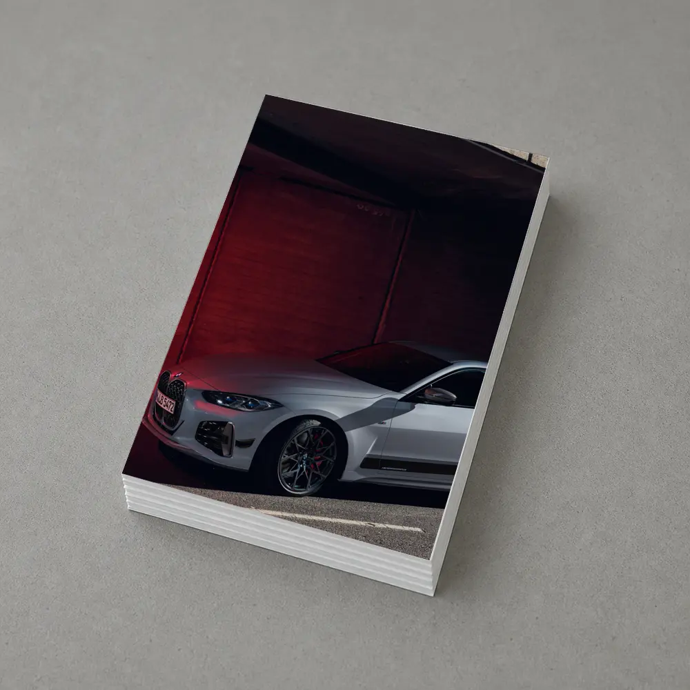 BMW Four Series Coupe Red Underground Parking – Postcards