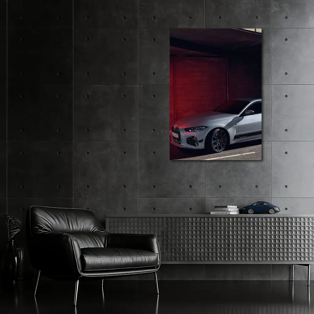 BMW 4 Series Coupe Red Underground Parking – Wall Art