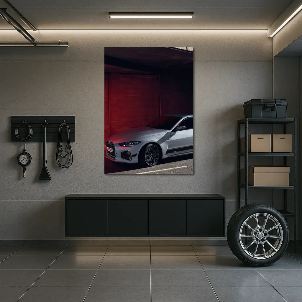 BMW 4 Series Coupe Red Underground Parking – Wall Art