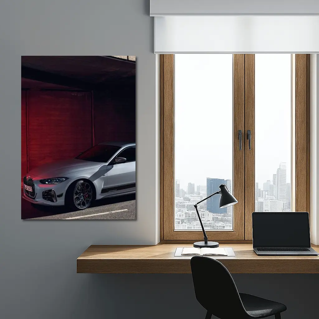 BMW 4 Series Coupe Red Underground Parking – Wall Art