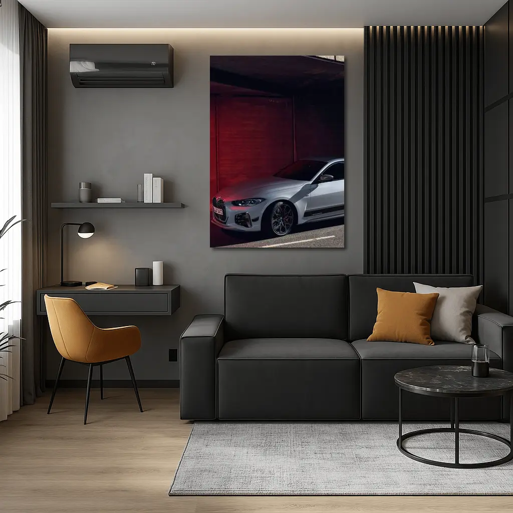 BMW 4 Series Coupe Red Underground Parking – Wall Art