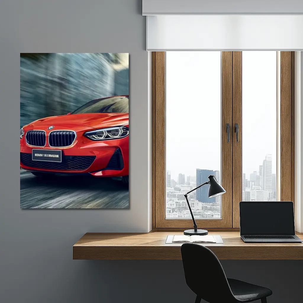 BMW 1 Series Red Sport Motion Blur – Wall Art