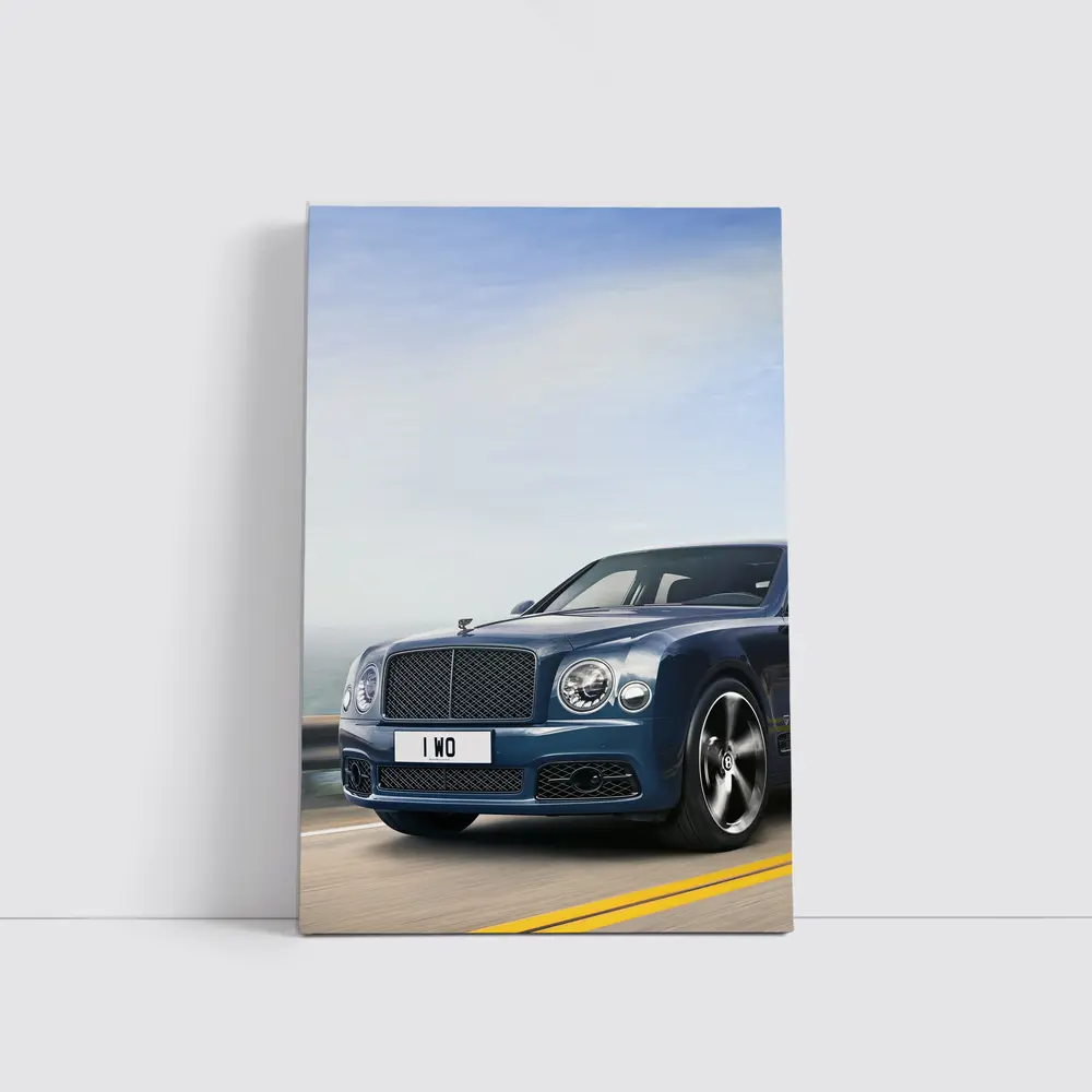Bentley Mulsanne Blue Driving Coastal Road – Wall Art