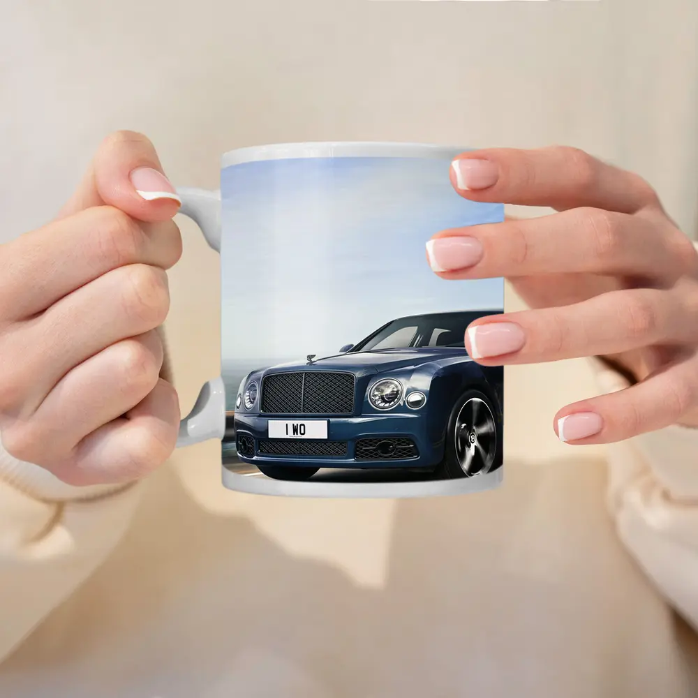 Bentley Mulsanne Blue Driving Coastal Road – Mugs