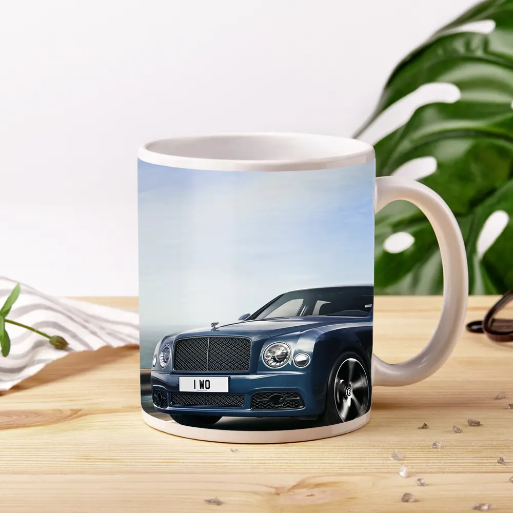 Bentley Mulsanne Blue Driving Coastal Road – Mugs