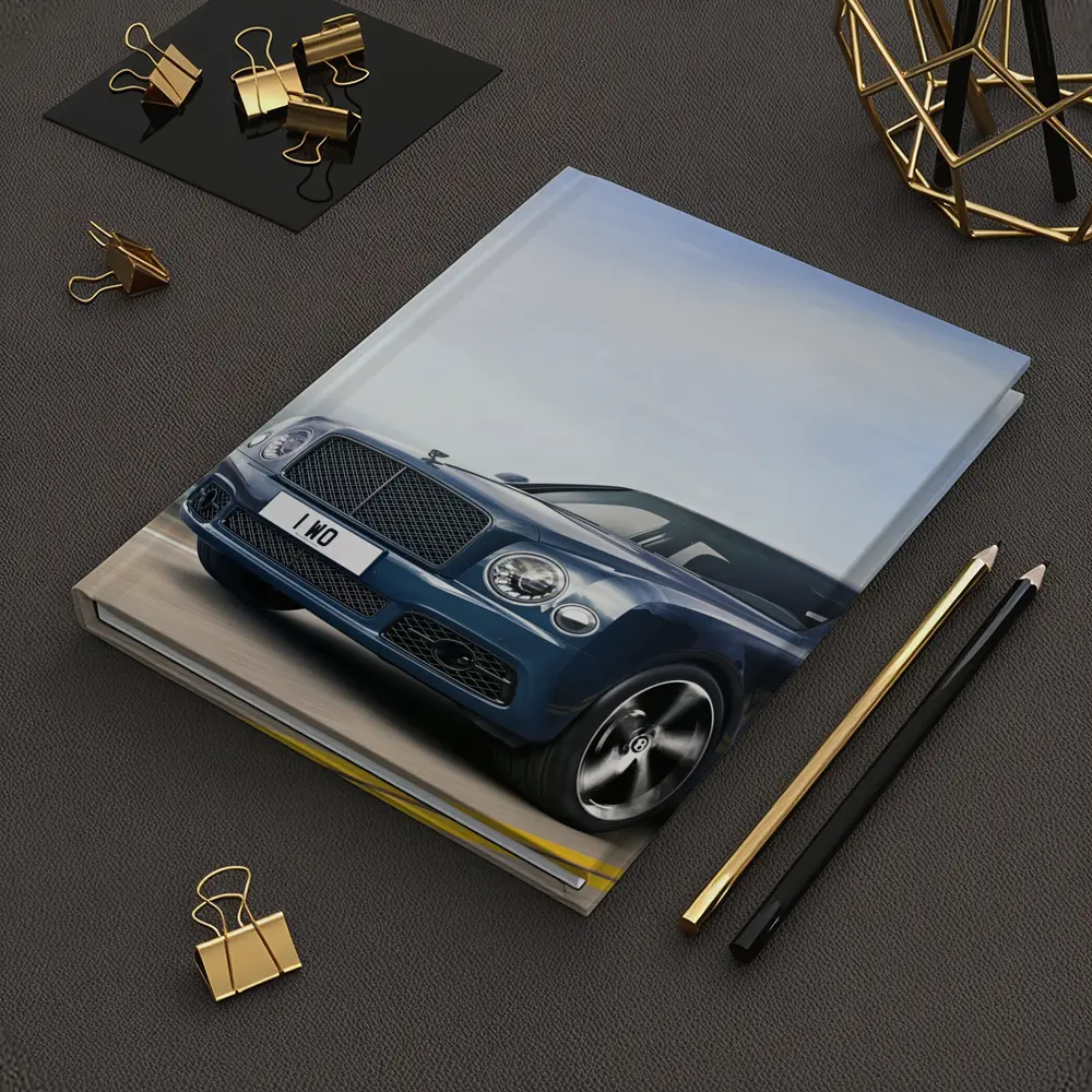 Bentley Mulsanne Blue Driving Coastal Road – Notebooks