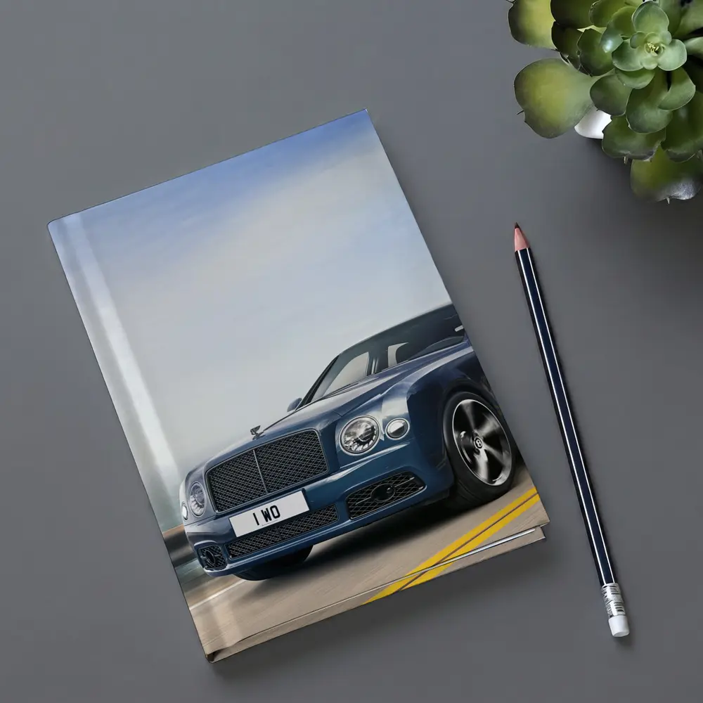 Bentley Mulsanne Blue Driving Coastal Road – Notebooks