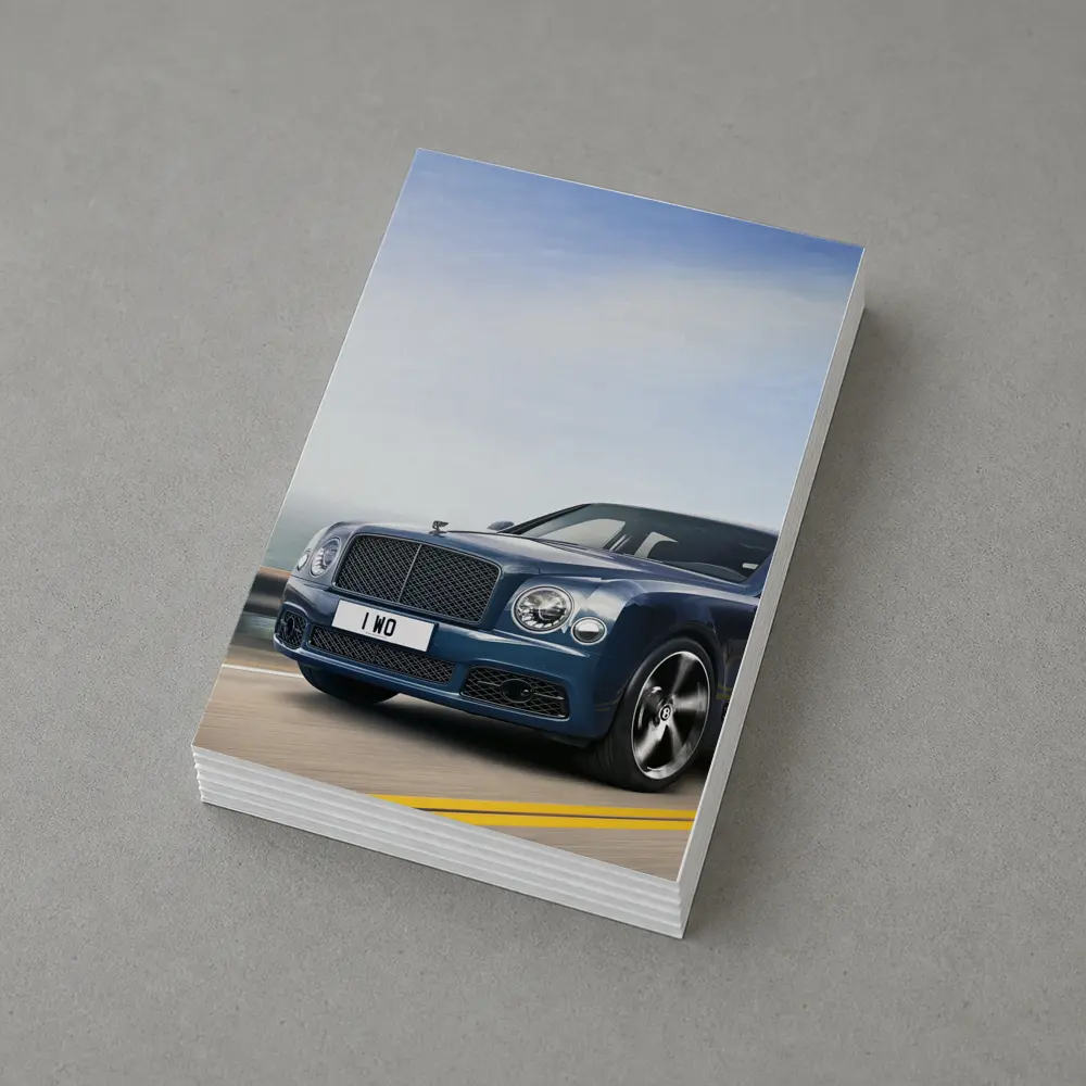 Bentley Mulsanne Blue Driving Coastal Road – Postcards