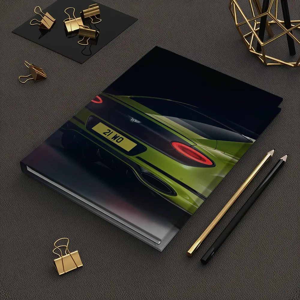 Bentley Continental GT Lime Green Dark Background – Notebooks