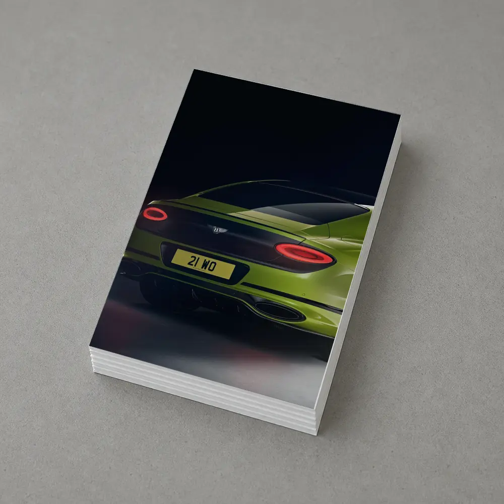 Bentley Continental GT Lime Green Dark Background – Postcards