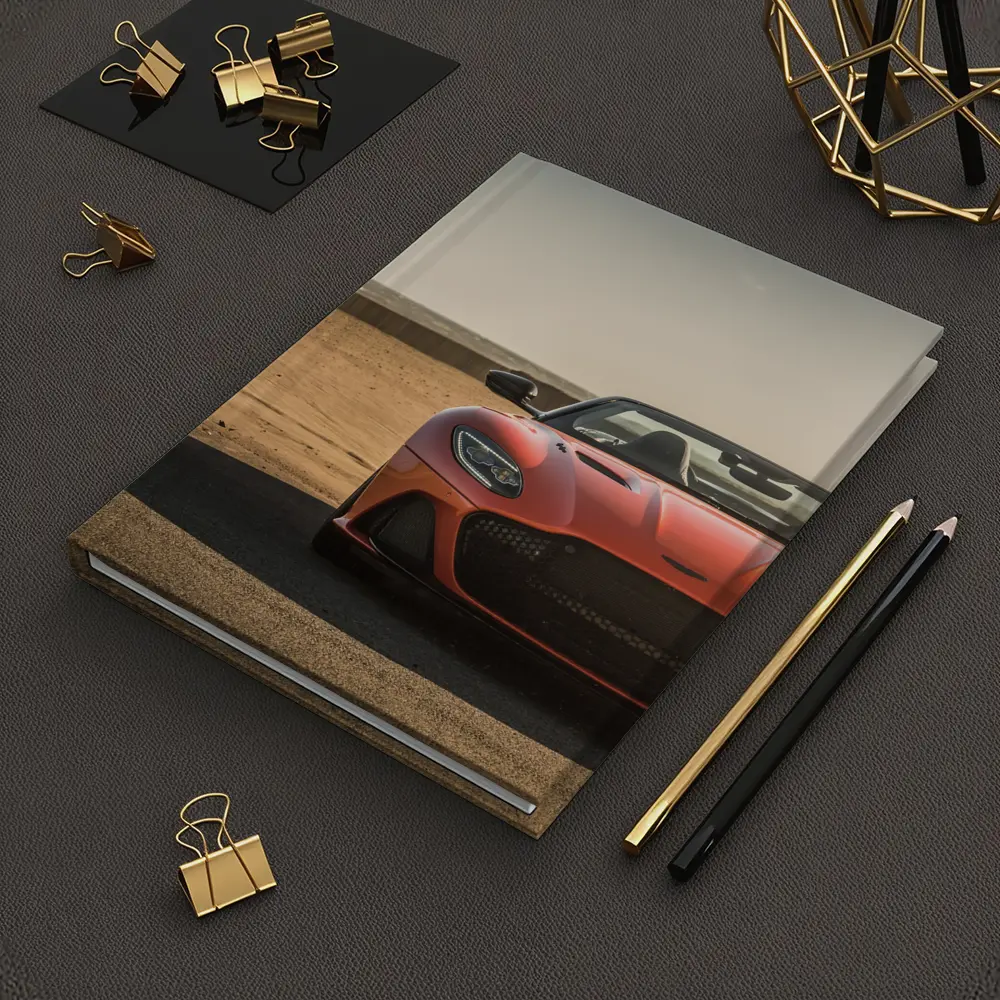 Aston Martin DBS Superleggera Orange Beach Front – Notebooks