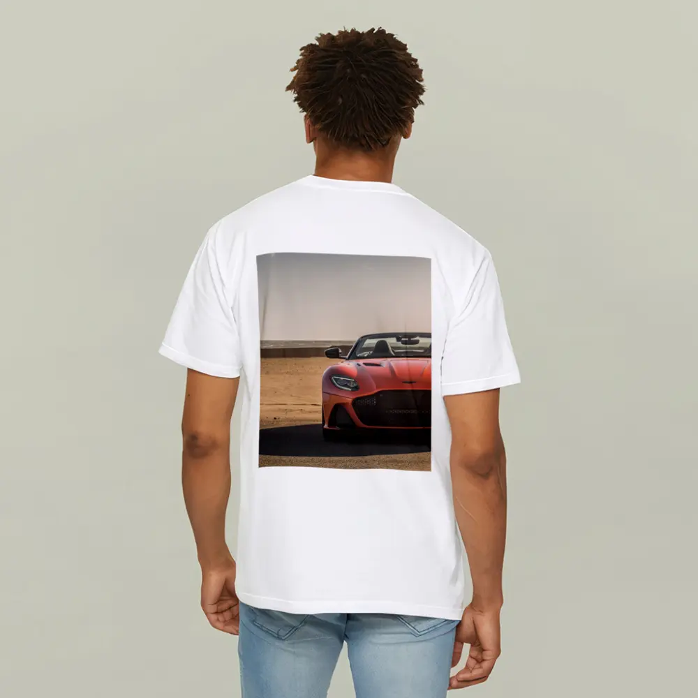 Aston Martin DBS Superleggera Orange Beach Front – T-Shirts