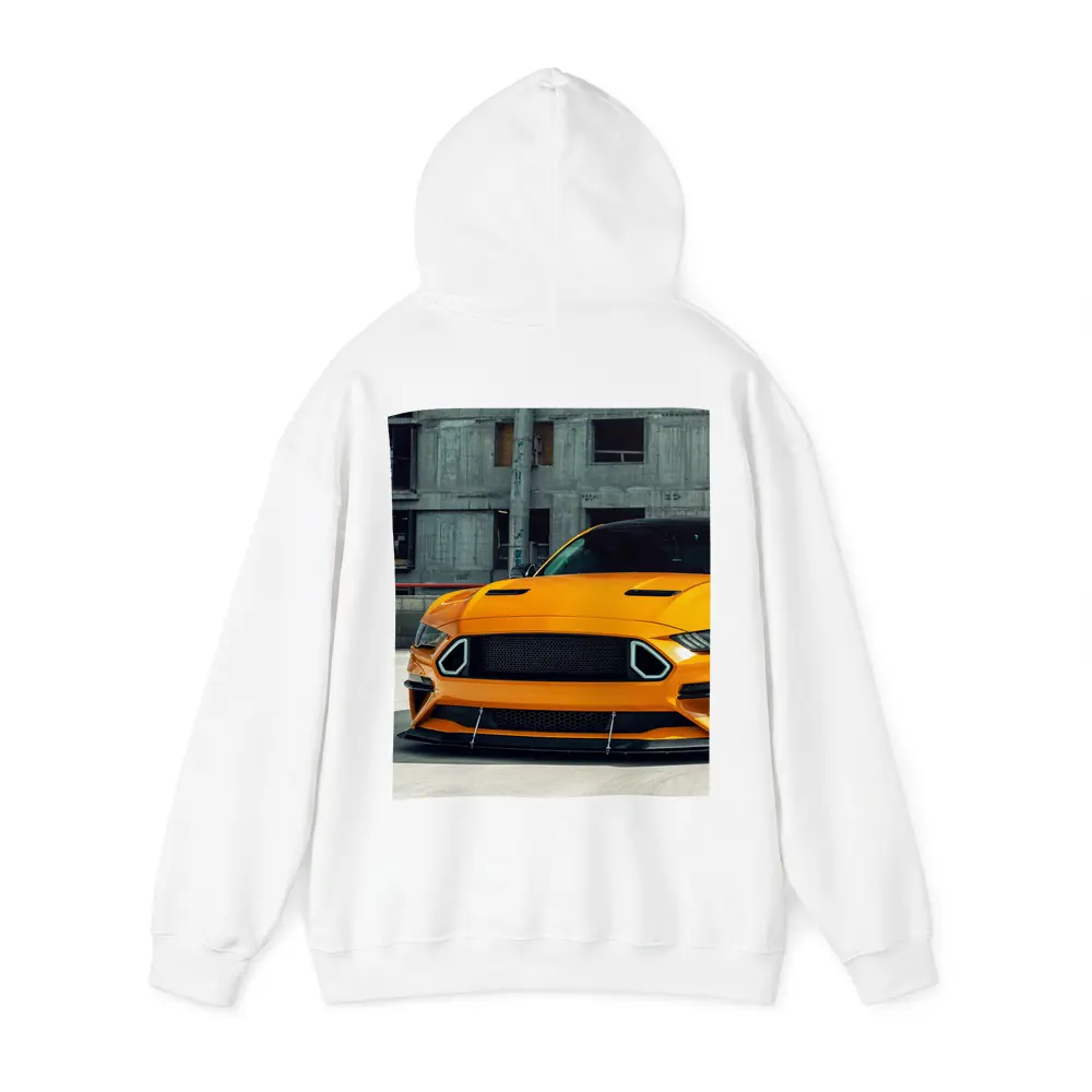 Ford Mustang Orange Front Urban Street – Hoodies