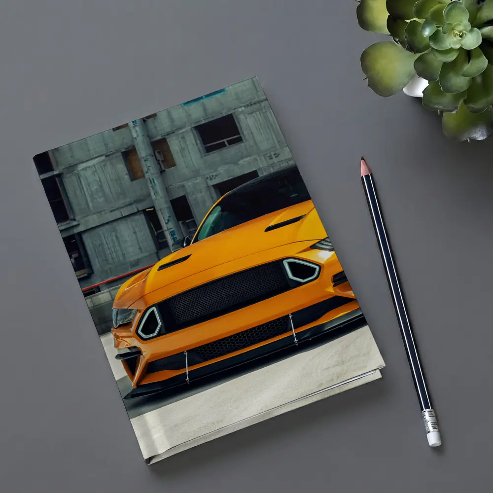 Ford Mustang Orange Front Urban Street – Notebooks