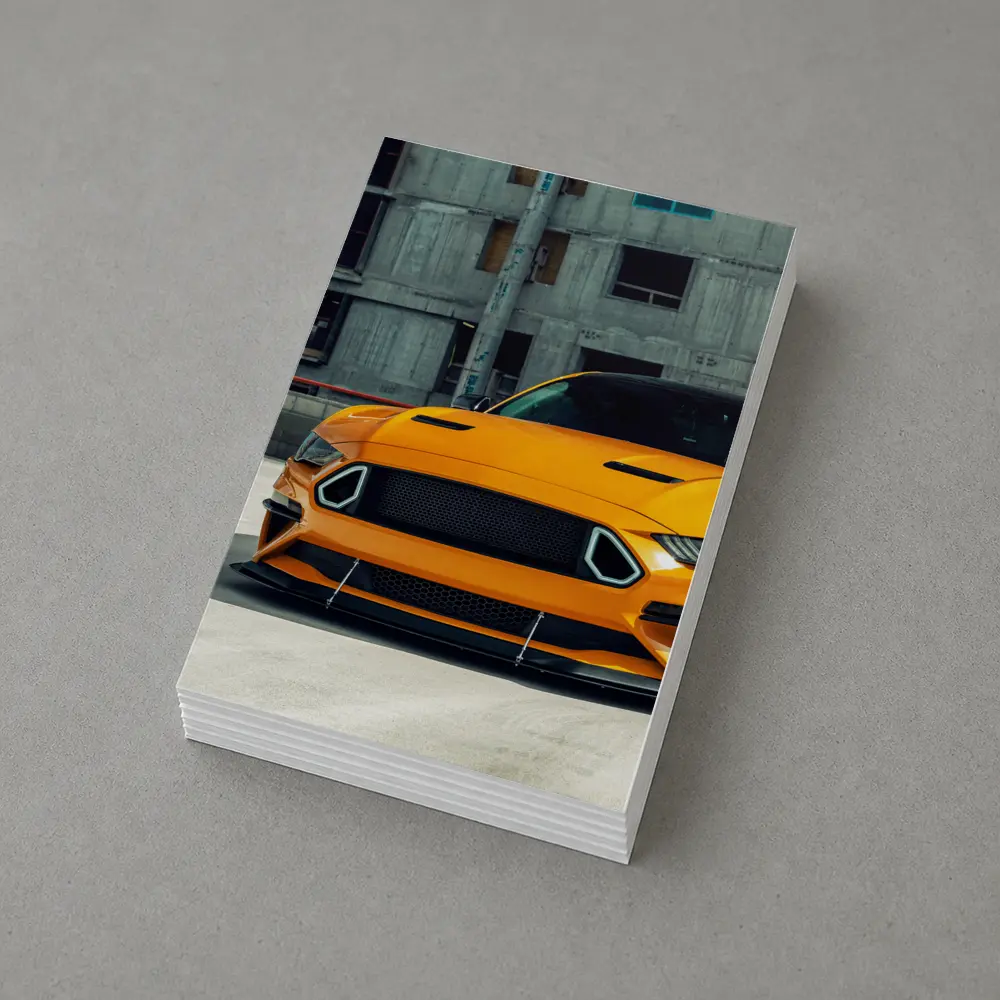 Ford Mustang Orange Front Urban Street – Postcards