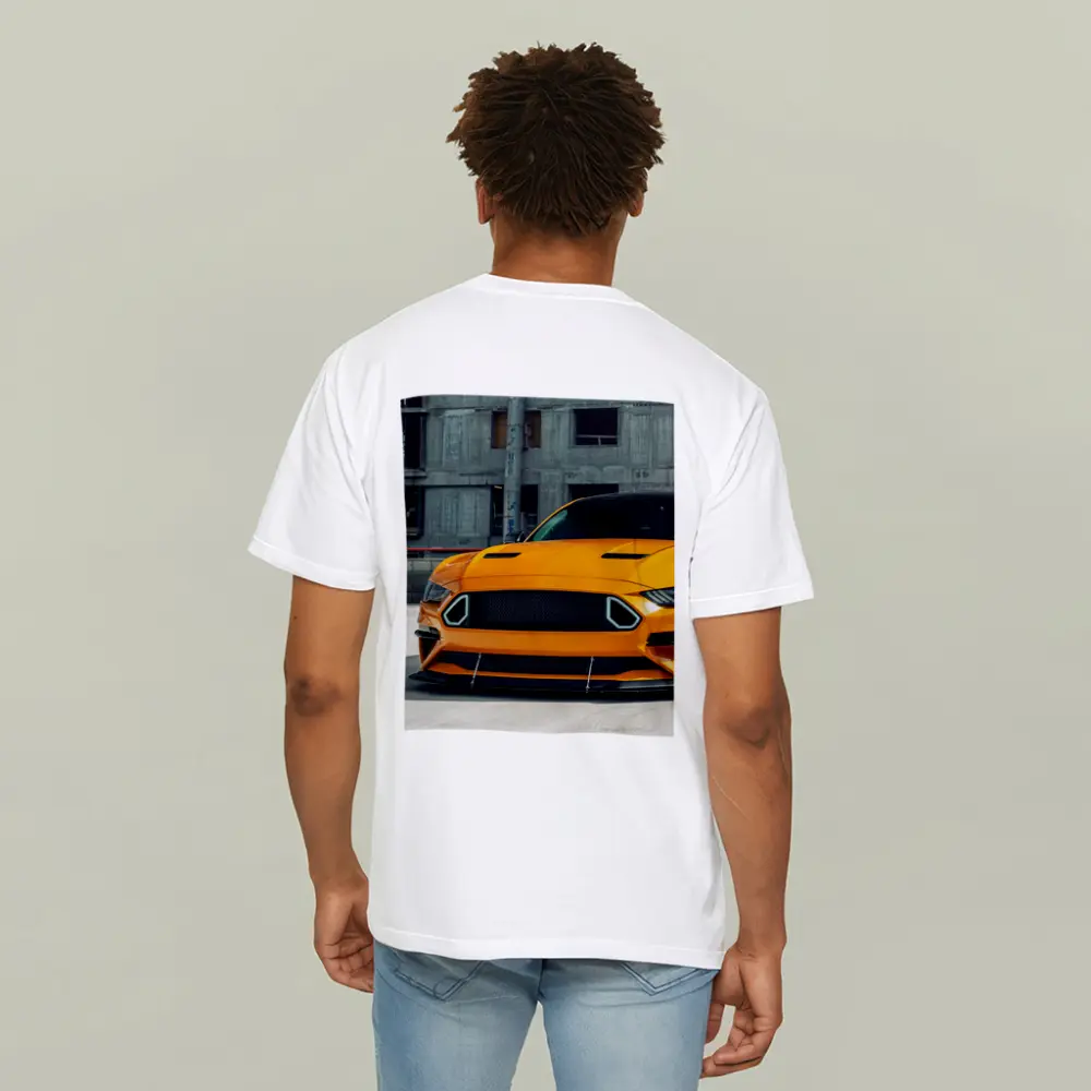 Ford Mustang Orange Front Urban Street – T-Shirts