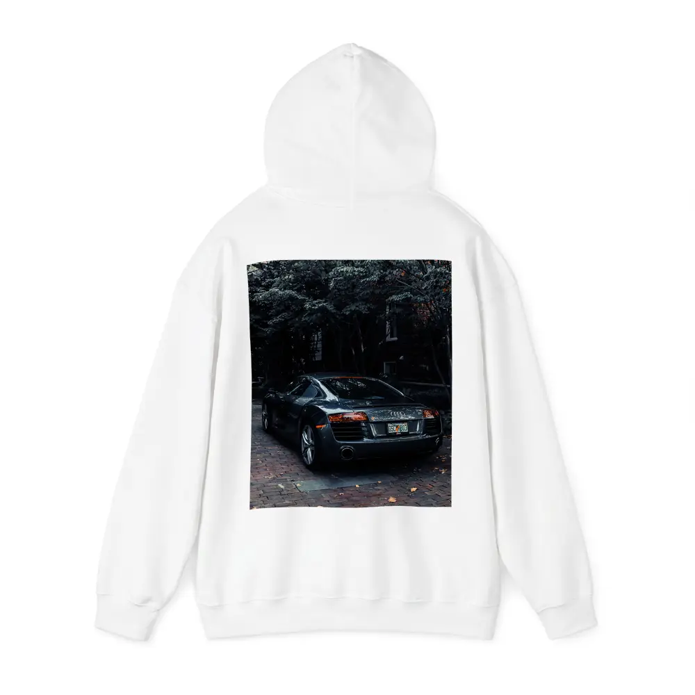 Audi R8 Parked on Brick Street Trees – Hoodies