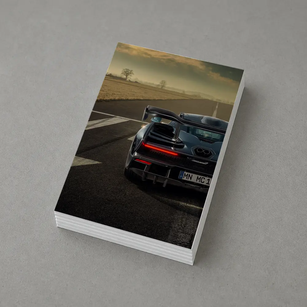 McLaren Senna Rear View on Track – Postcards