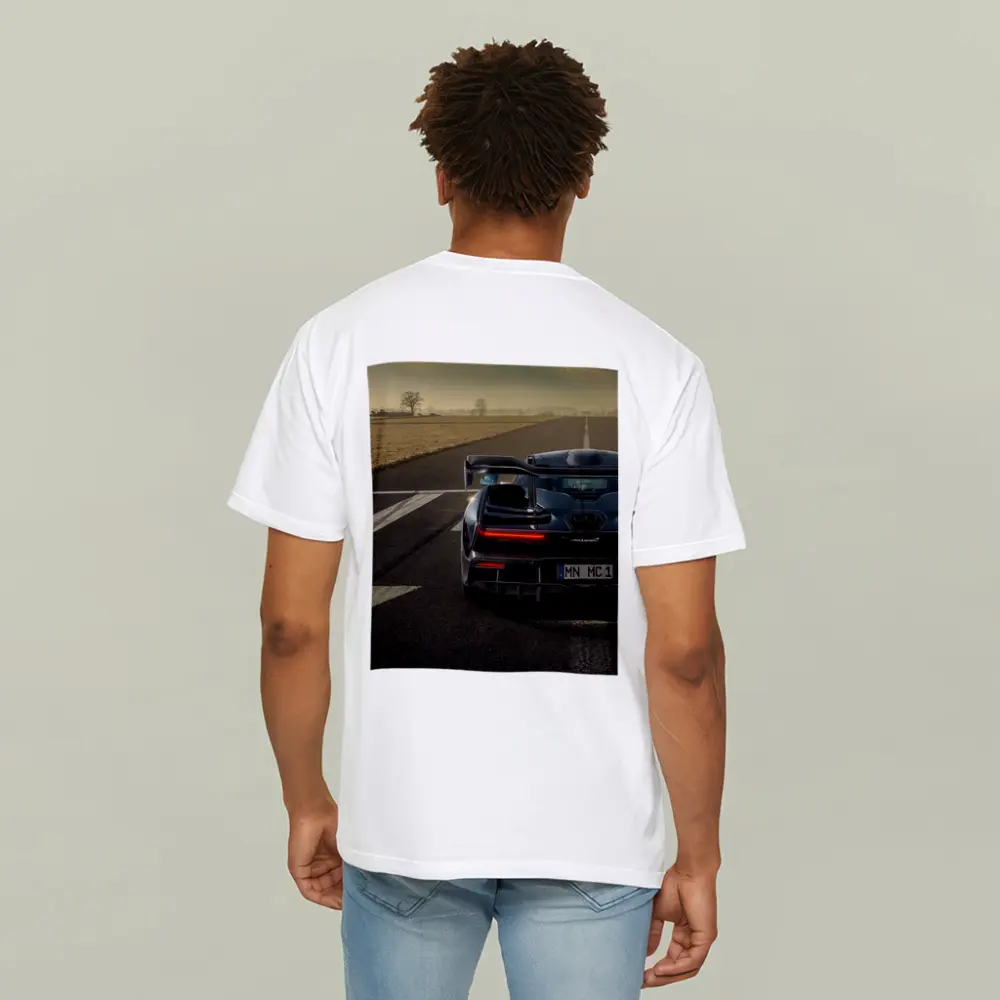 McLaren Senna Rear View on Track – T-Shirts