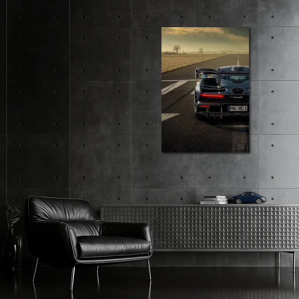 McLaren Senna Rear View on Track – Wall Art