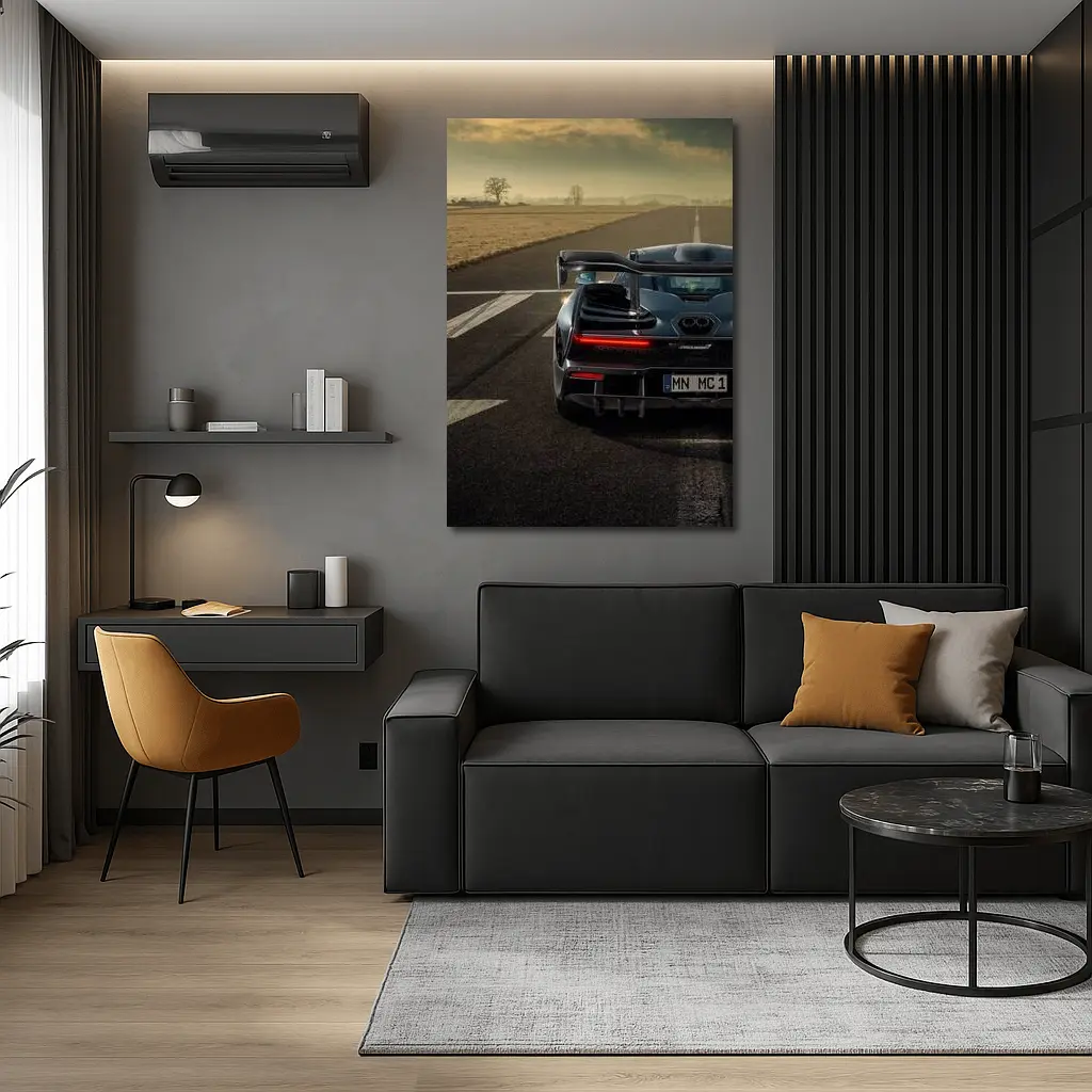 McLaren Senna Rear View on Track – Wall Art
