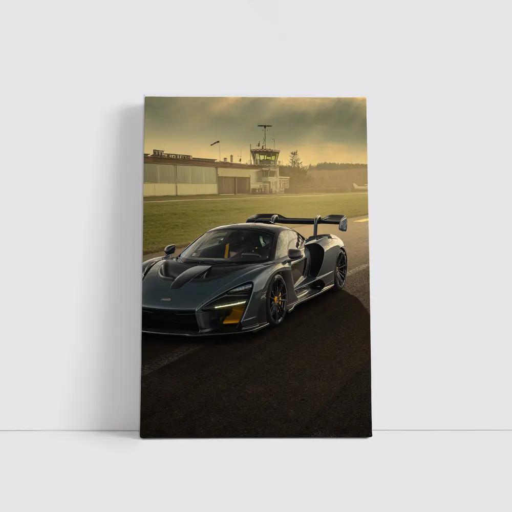 McLaren Senna Gray Supercar On Race Track – Wall Art