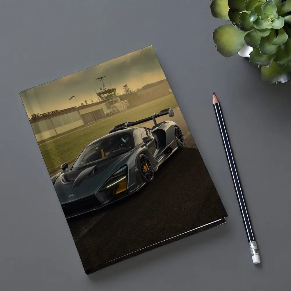 McLaren Senna Gray Supercar On Race Track – Notebooks