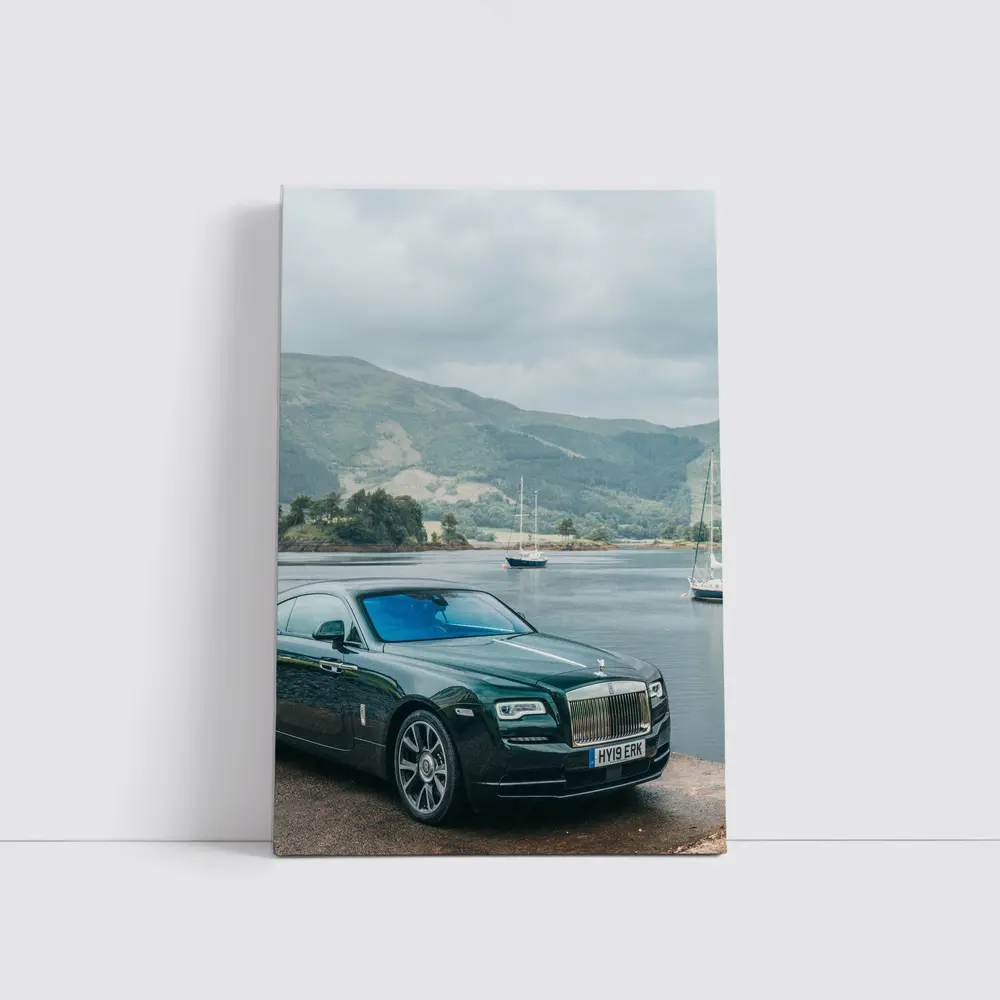 Rolls-Royce Wraith Green Scottish Highland Lake – Wall Art