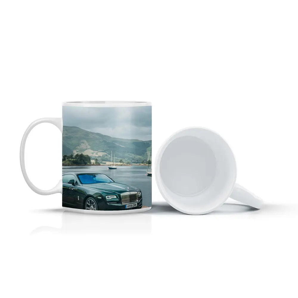 Rolls Royce Wraith Green Scottish Highland Lake – Mugs