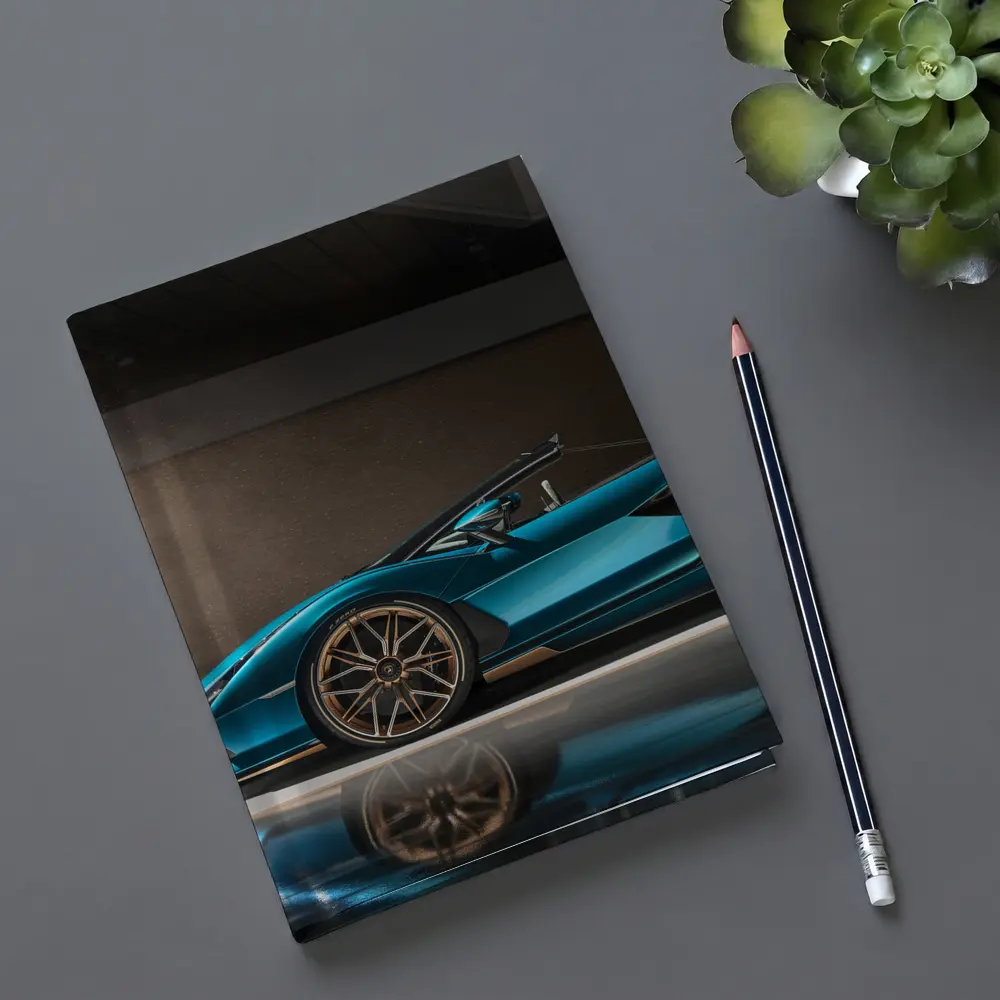 Lamborghini Sian Roadster Blue Garage Shot – Notebooks