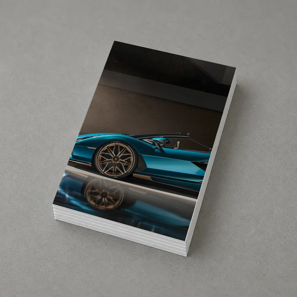 Lamborghini Sian Roadster Blue Garage Shot – Postcards