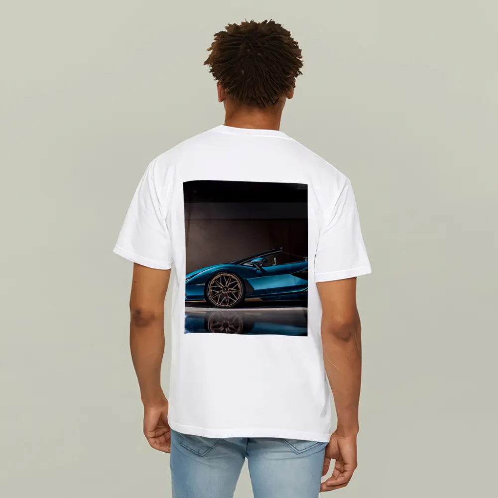 Lamborghini Sian Roadster Blue Garage Shot – T-Shirts