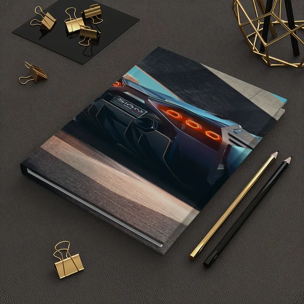Lamborghini Sian Roadster Rear View Blue – Notebooks