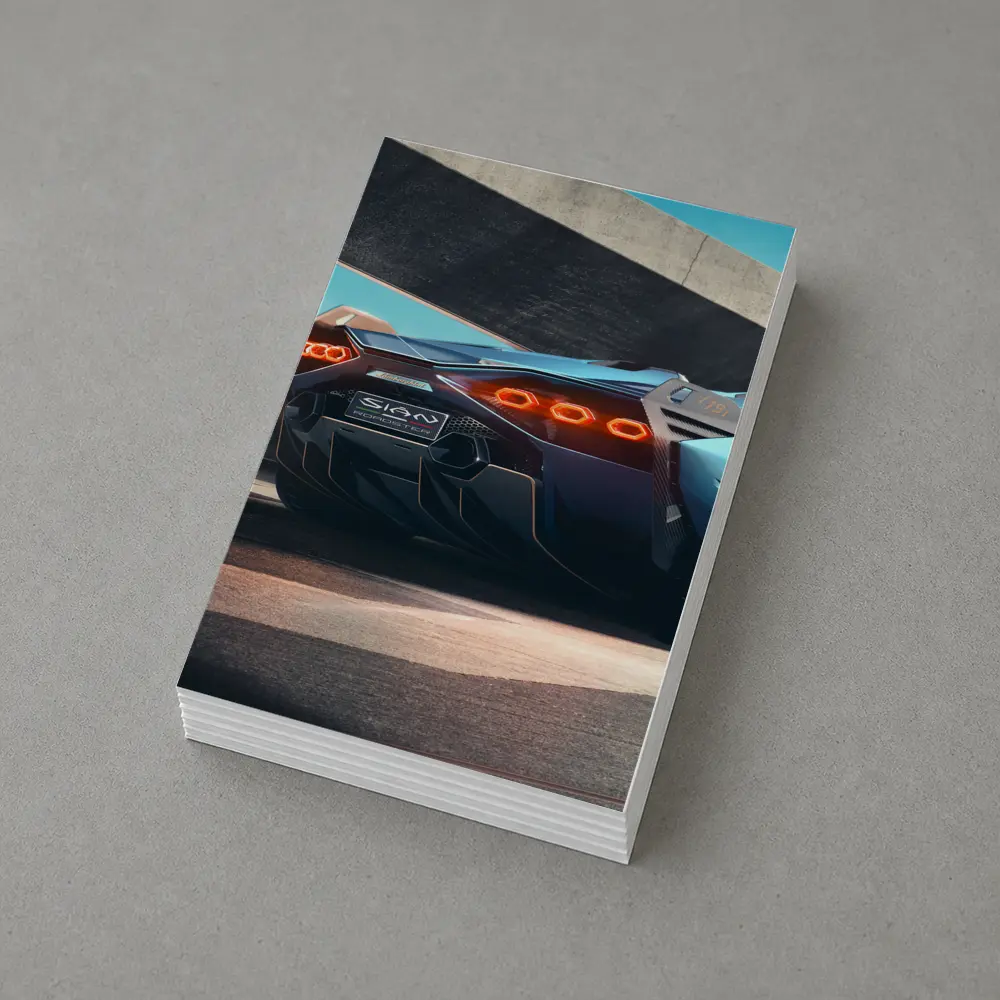 Lamborghini Sian Roadster Rear View Blue – Postcards