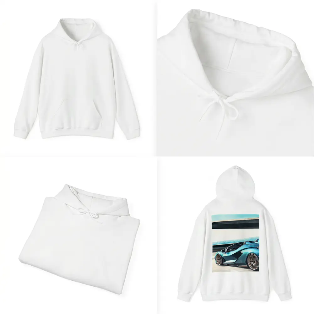 Lamborghini Sian Blue Supercar Coastal Road – Hoodies