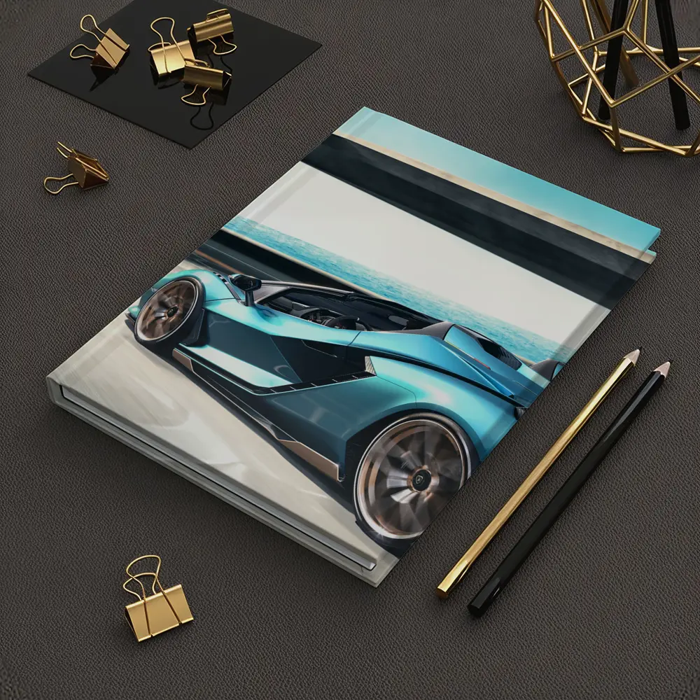 Lamborghini Sian Blue Supercar Coastal Road – Notebooks