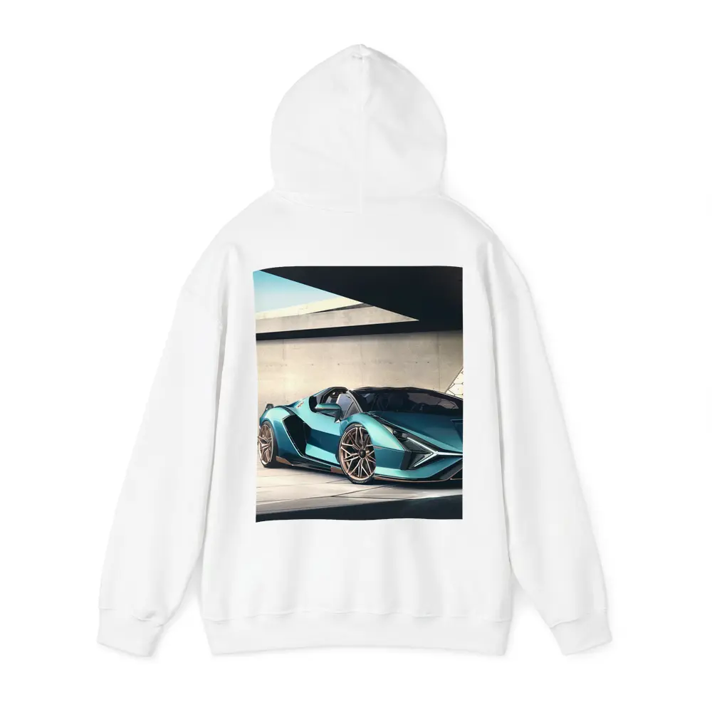 Lamborghini Sian Roadster Teal Concrete Setting – Hoodies